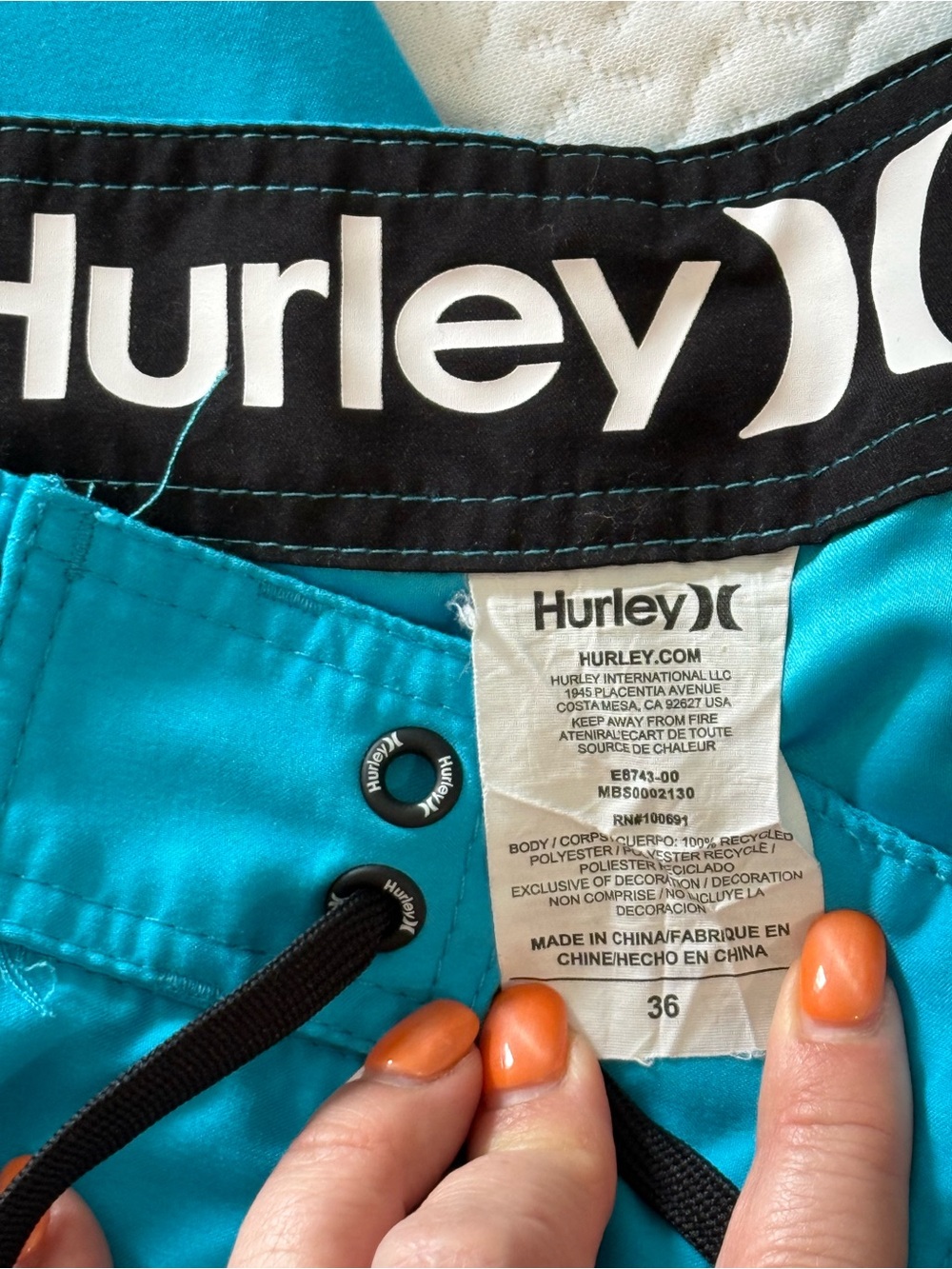 Hurley Teal Swim Shorts